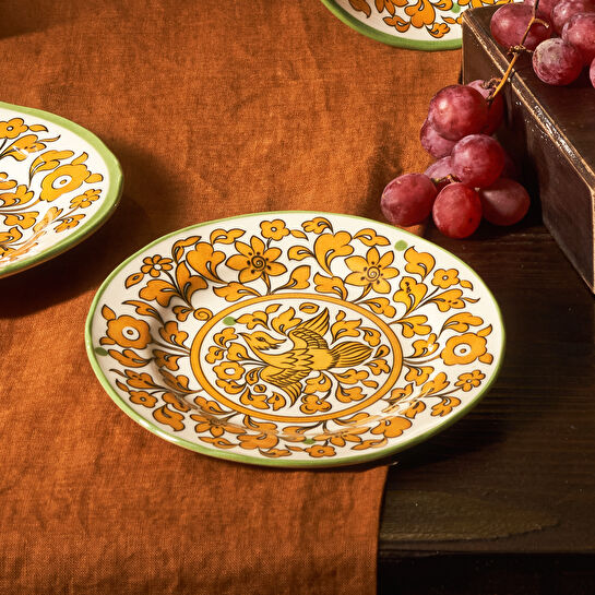 Karaca Paye Selçuklu Serisi Sarı Porselen Ekmek Tabağı 16 cm