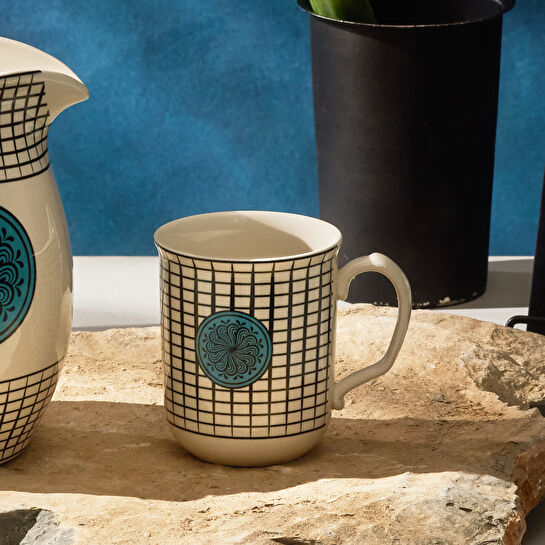 Karaca Paye Selçuklu Serisi Mavi Porselen Kupa 340 ml