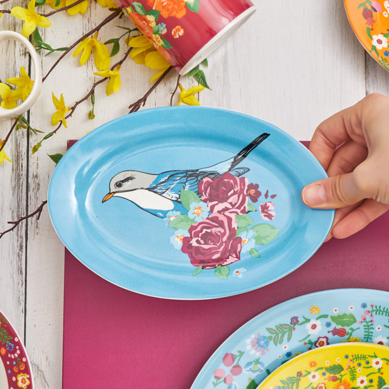Karaca Flores Kayık Tabak 20 cm
