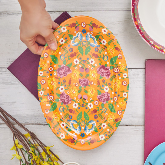 Karaca Flores Kayık Tabak 30 cm