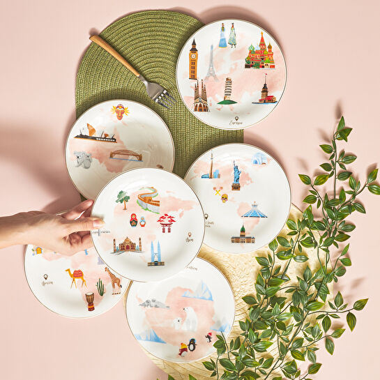 Karaca Map Fine Pearl 6 Parça Pasta Takımı