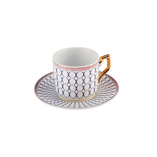 Karaca Jolly Blue Ring 2 Kişilik Çay Fincan Takımı 220 ml
