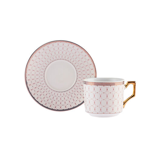 Karaca Jolly Pink Ring 2 Kişilik Çay Fincan Takımı 220 ml