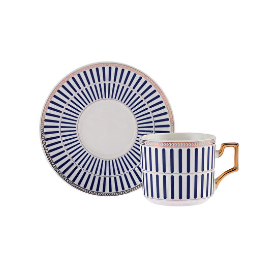 Karaca Jolly Blue Thin Line 2 Kişilik Çay Fincanı Seti 220 ml