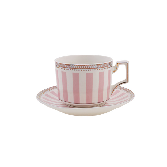 Karaca Jolly Pink Bold Line 6 Kişilik Kahve Fincan Takımı 100 ml