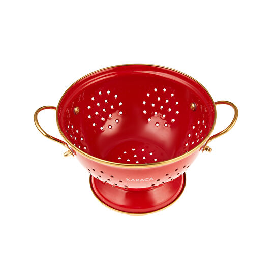 Karaca Retro Kırmızı Süzgeç 22cm