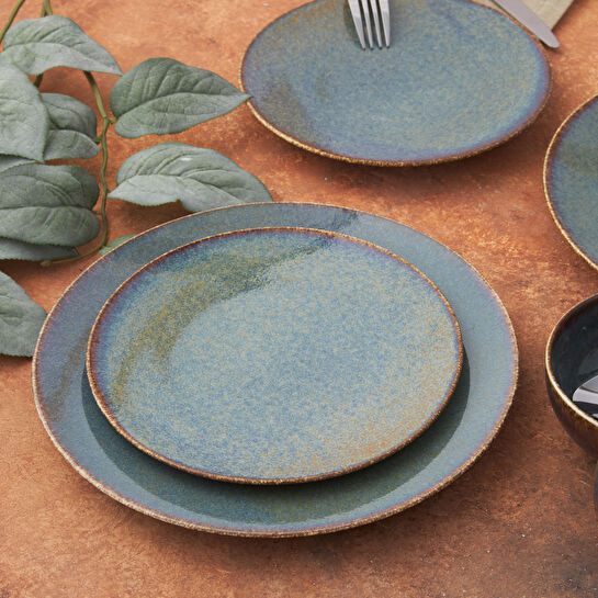 Karaca Reactive Emerald 18 Parça 6 Kişilik Porselen Yemek Takımı