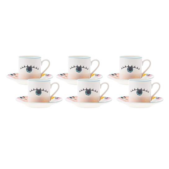 Karaca Face 6 Kişilik Kahve Fincan Takımı 80 ml
