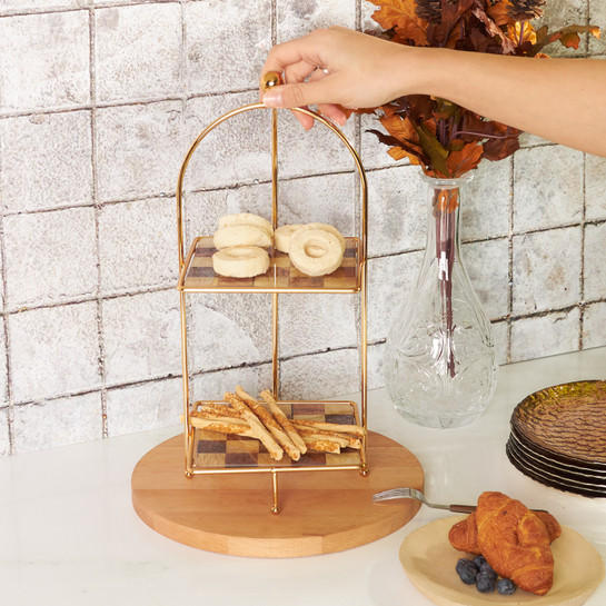 Karaca Check Kare Katlı Kurabiyelik 15 cm