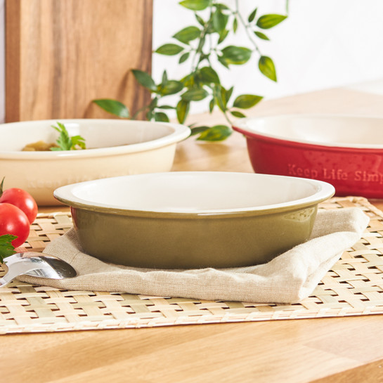 Karaca Elis Haki Fırın Kabı 19 cm