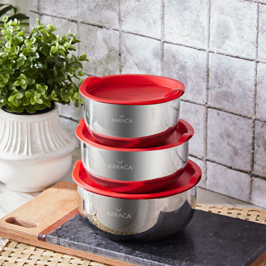 Karaca Pişir Sakla 3lü Saklama Kabı