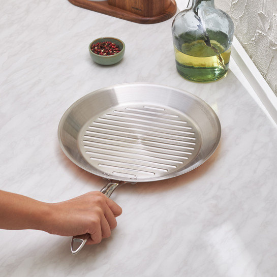 Karaca Powersteel 3Ply 316+ İndüksiyon Tabanlı Çelik Grill 28 Cm Copper