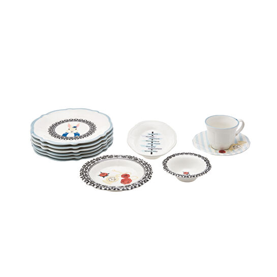 Karaca Alice In Wonderland 26 Parça 6 Kişilik Kahvaltı/Servis Takımı