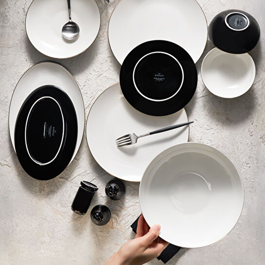 Karaca Noble Antrasit 58 Parça 12 Kişilik Yemek Takımı