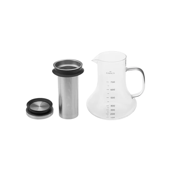 Karaca Azize Cold Brew Borosilikat Cam Kahve Potu 850 ml