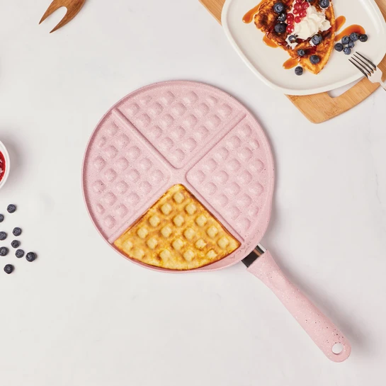 Karaca Biogranit Mutfaksever Waffle Tavası Pink 26cm