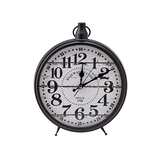 Karaca Peter Metal Çerçeveli Siyah Masa ve Duvar Saati 25x34 cm Cookplus Karaca Peter Metal Çerçeveli Siyah Masa ve Duvar Saati 25x34 cm Cookplus