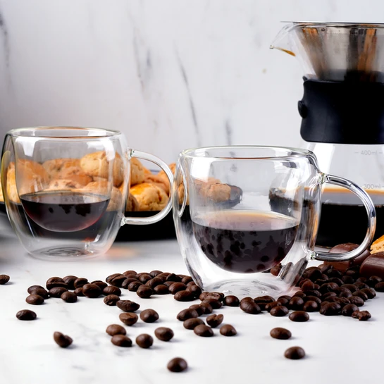Karaca Çift Cidarlı Borosilikat 2'li Espresso Bardak Seti