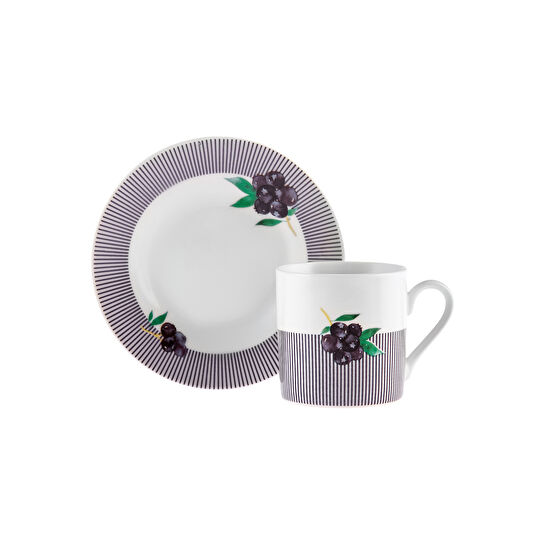 Karaca Meyveli 6 Kişilik Kahve Fincan Takımı 80 ml