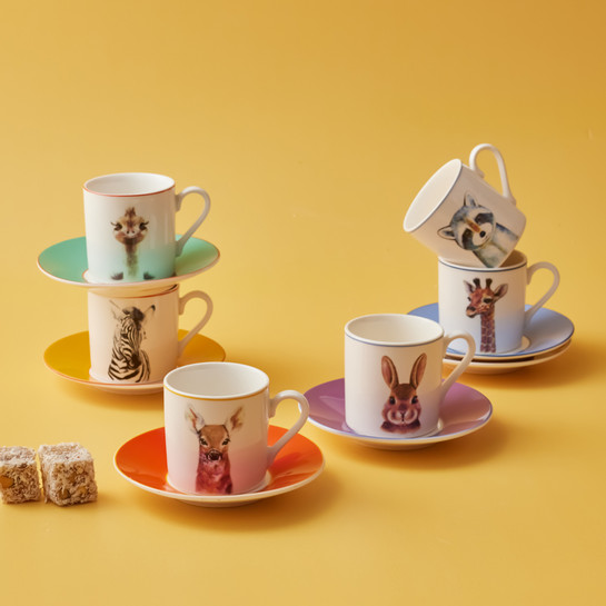Karaca Zoo 6 Kişilik Kahve Fincan Takımı 80 ml