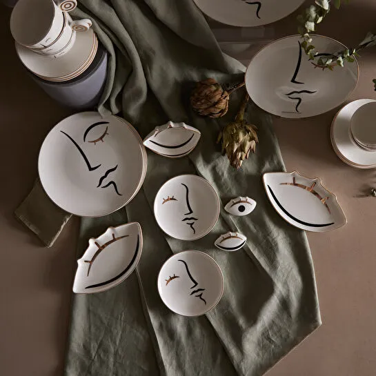 Karaca Visage Porselen 26 Parça 6 Kişilik Porselen Kahvaltı/Servis Takımı