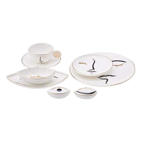 Karaca Visage Porselen 26 Parça 6 Kişilik Porselen Kahvaltı/Servis Takımı