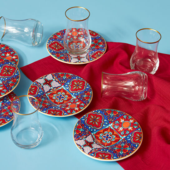 Karaca Napoli 6 Kişilik Çay Seti