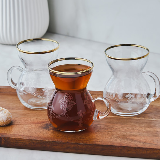 Karaca Donatella 3'lü Kuplu Çay Bardağı 170 ml