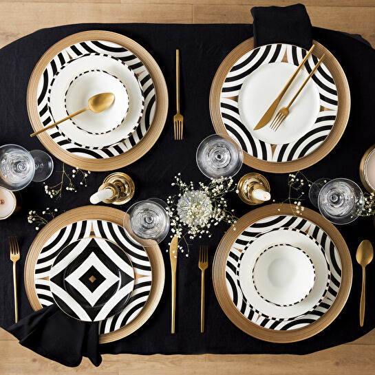 Karaca Roll 24 Parça 6 Kişilik Porselen Yemek Takımı