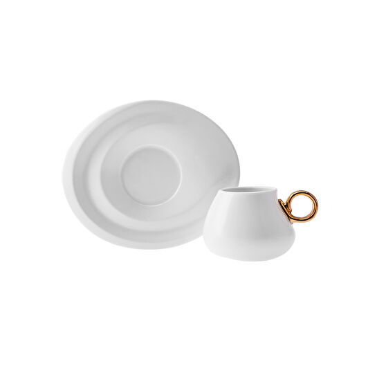 Karaca Krema Beyaz 6 Kişilik Kahve Fincan Takımı