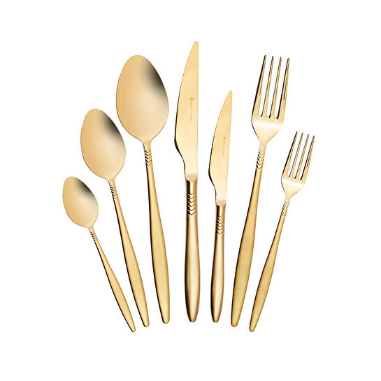 Karaca Laurel Dual Gold 42 Parça 6 Kişilik Çatal Kaşık Bıçak Seti