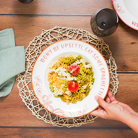 Karaca Makarna Tabağı Turuncu 25 cm