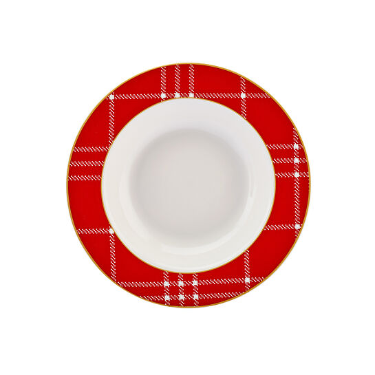 Karaca Kışa Hazırlık Kırmızı Çukur Tabak 21 cm