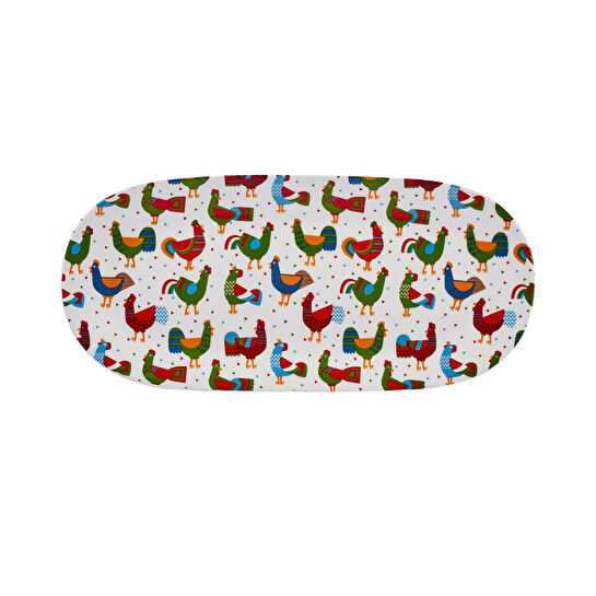 Karaca Kışa Hazırlık Horoz Büyük Kayık Tabak 34 cm