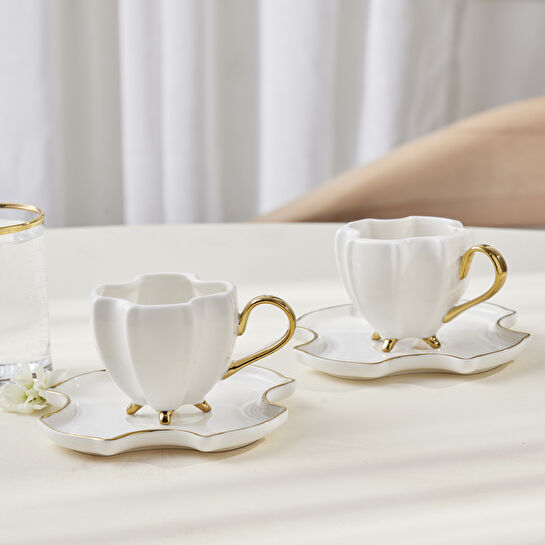 Karaca İvory 2 Kişilik Kahve Fincan Takımı 80 ml