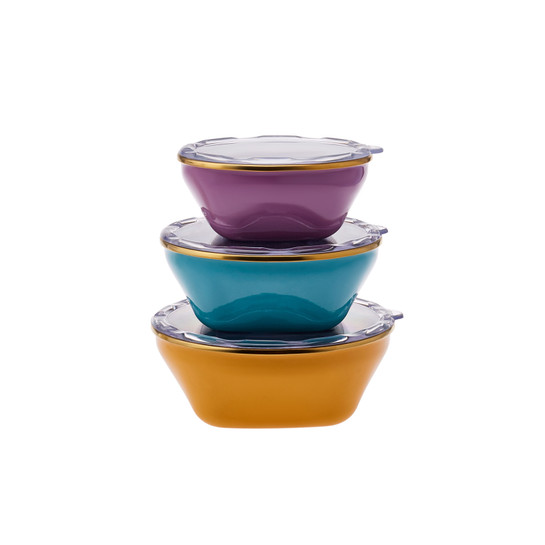Karaca Fancy Violet 6 Parça Emaye Saklama Kabı
