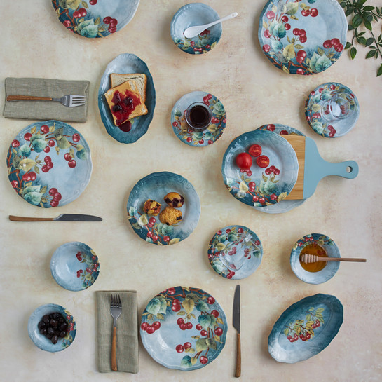 Karaca Cherry 26 Parça 6 Kişilik Stoneware Kahvaltı/Servis Takımı