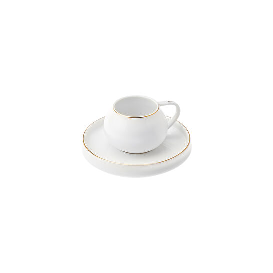 Karaca Hoop 6 Kişilik Porselen Kahve Fincan Takımı 100 ml