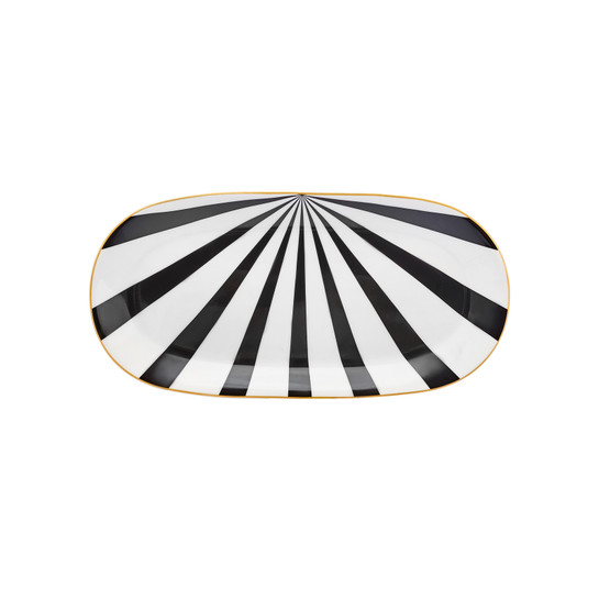 KARACA CIRCUS SİYAH ÇİZGİLİ KAYIK TABAK 20 CM