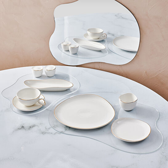 Karaca Streamline Middle Gold 28 Parça 6 Kişilik Kahvaltı/Servis Takımı