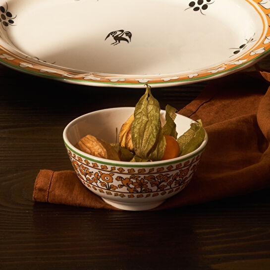 Karaca Paye Selçuklu Serisi Sarı Porselen Çerezlik 12 cm