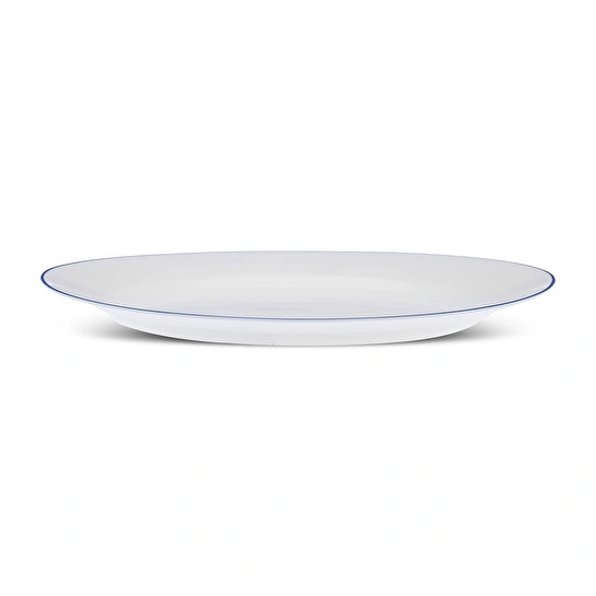Karaca Milano Opal Cam Blue Rim Büyük Kayık Tabak 35 cm