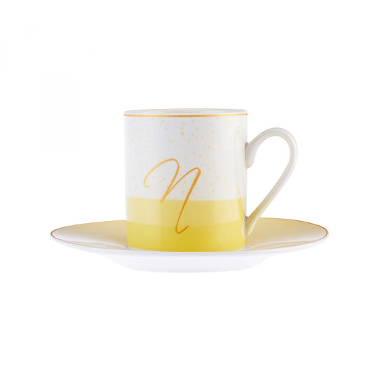 Karaca N Harfli Tek Kişilik Porselen Kahve Fincanı 100 ml