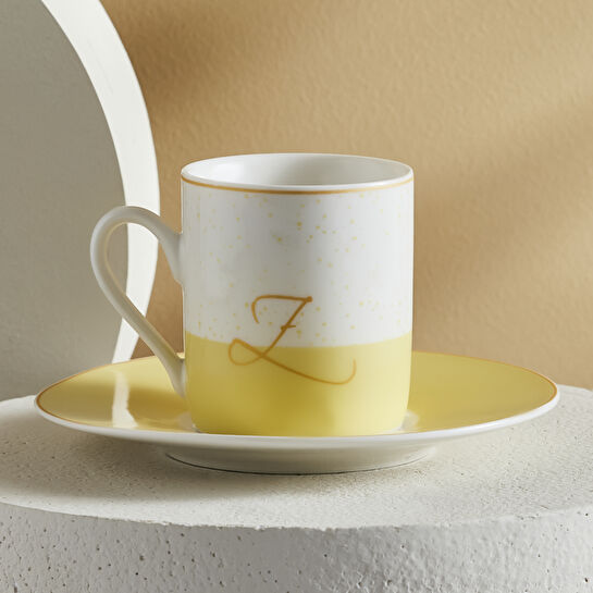 Karaca Z Harfli Tek Kişilik Porselen Kahve Fincanı 100 ml