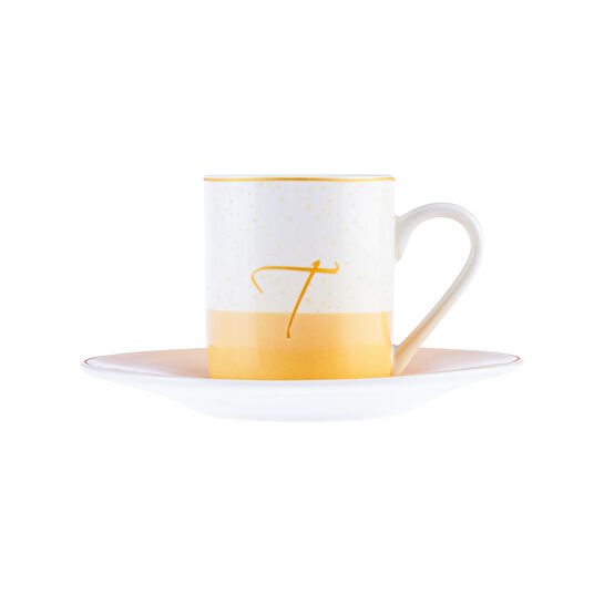 Karaca T Harfli Tek Kişilik Porselen Kahve Fincanı 100 ml