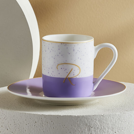 Karaca R Harfli Tek Kişilik Porselen Kahve Fincanı 100 ml