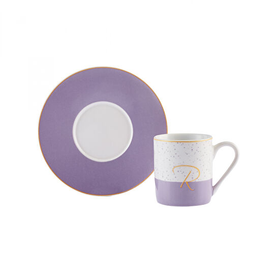 Karaca R Harfli Tek Kişilik Porselen Kahve Fincanı 100 ml