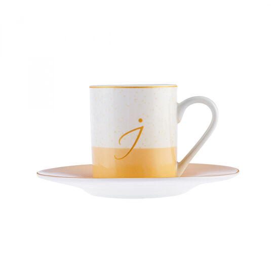 Karaca J Harfli Tek Kişilik Porselen Kahve Fincanı 100 ml