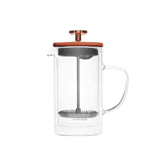 Karaca Pia Çift Cidarlı Borosilikat Cam French Press 600 ml Bronze 