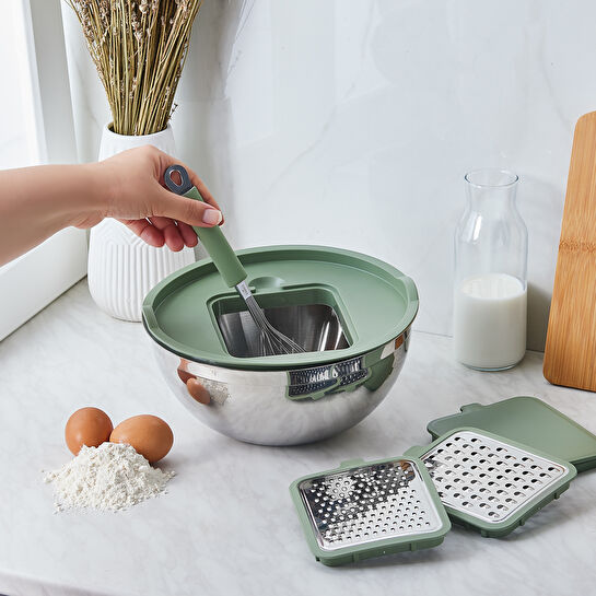 Karaca Ruby Çırpıcı Hediyeli Rendeli Saklama ve Karıştırma Kabı